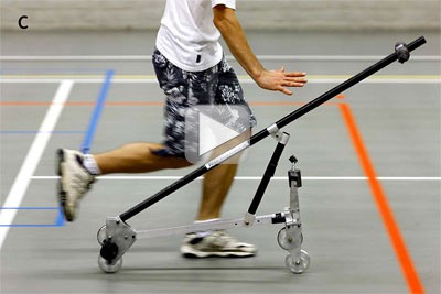 An experimental bicycle designed to eliminate the gyroscopic effect of spinning 