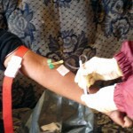 Madhukar Pai    Blood is drawn for a TB antibody test.