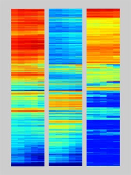 These bars summarize the epigenetic markers correlated with RNA-expression level