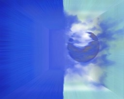 Artist rendering of particle-induced convection in a microchannel.