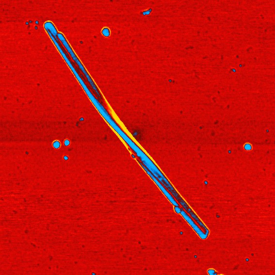 A twisted ribbon of cadmium telluride nanoparticles. University of Michigan engi