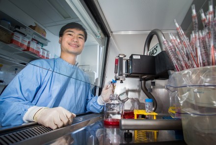 Dr Phuong Tran at the ANU Research School of Biology. Photo: Stuart Hay, ANU