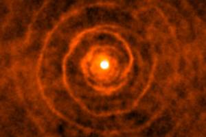 Astronomers observe a dying red giant star's final act