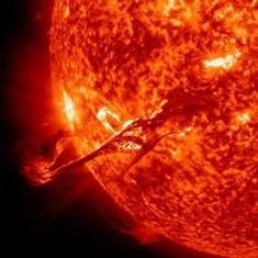 Solar eruptions, including enormous coronal mass ejections (pictured), could be 