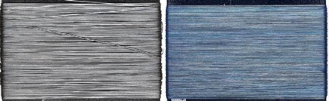 Hanging by a colored thread