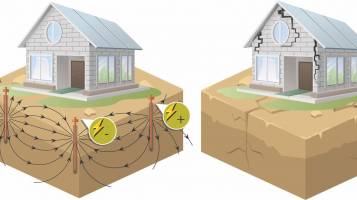 Using electric current to stabilize low-permeability soils