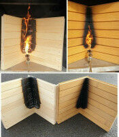Local wood with fire protection properties