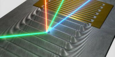 Nanoscale sound waves vibrate artificial atom