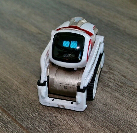 The Cozmo robot is a social robot that you can care for in different ways - like