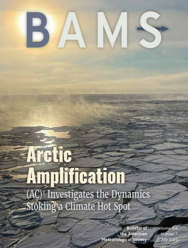 Cover of the prestigious Bulletin of the American Meteorological Society (July i