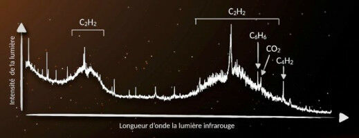 The James Webb Telescope reveals the composition of a protoplanetary disk