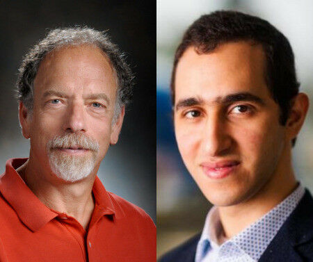 L-R: Peter Ruben, biomedical physiology and kinesiology professor, SFU; Mena Abd