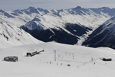 SLF test site on the Weissfluhjoch, Davos. Photo: Roman Oester, SLF