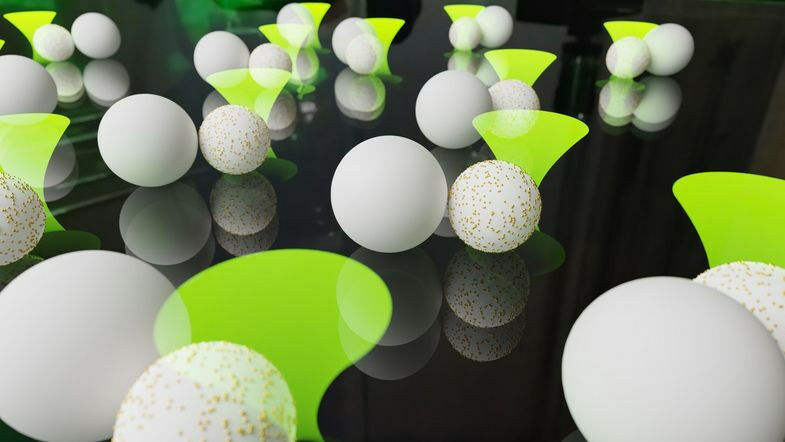 Using active microparticles for artificial intelligence