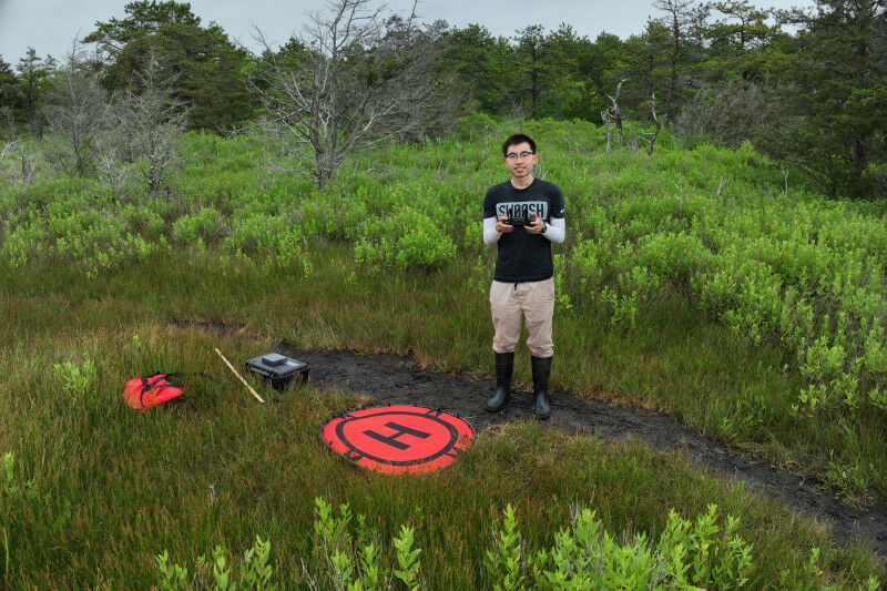 Graduate student Ernie I. H. Lee uses drone imaging and machine learning to help
