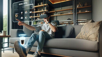 Ordering coffee with your feet