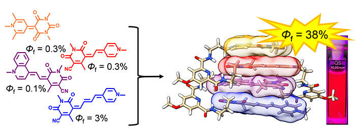 The structural formulas of the four merocyanine dyes (left) that form the new li