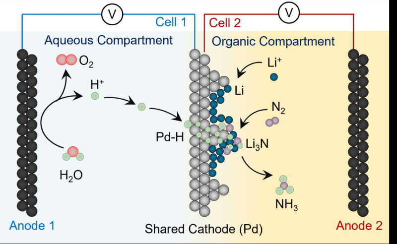 Reactor schematic - in which water is directly used as a hydrogen source to gene