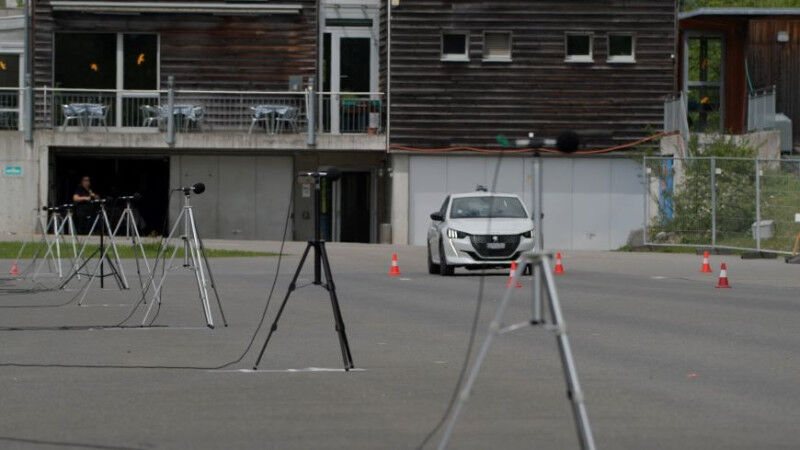 Empa and TCS analyzed the noise level of electric and combustion vehicles on the