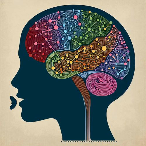 AI-supported visualization of network communication in the human brain. Photo: P