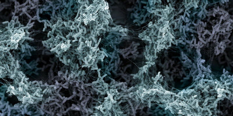 The pathogen Pseudomonas aeruginosa forms a protective biofilm. (Image: Nano Ima