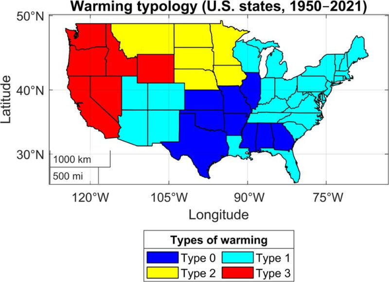 Environment - Climate change typology by state. Credit: Lola Gadea and Jesús Gonzalo. Environment