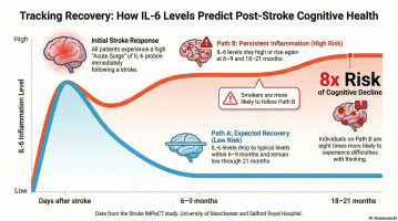 Inflammation-related protein changes could help predict cognitive impairment after a stroke- especially in smokers