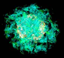 3-D computer simulations help envision supernovae explosions