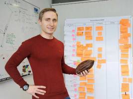 A cocoa pod peeling machine from Garching