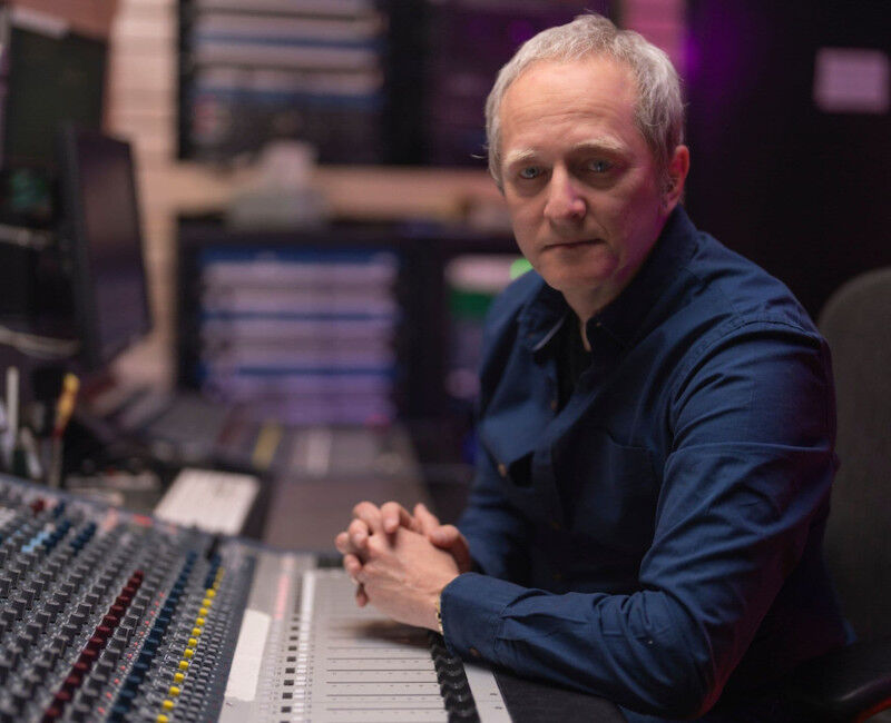 Headshot in music studio