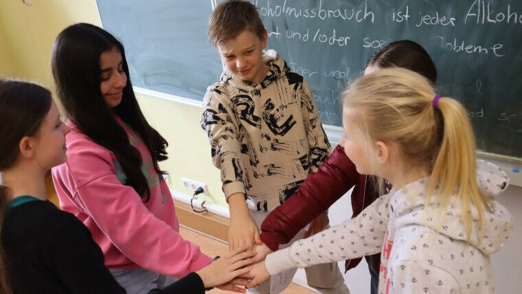Pupils in grade 6 from Holzland-Gymnasium in Neustadt/O. Image: Karina Weichold/