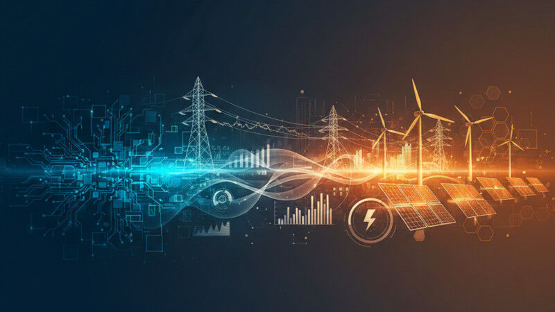 Power lines and wind turbines created using artificial intelligence