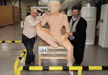 Steve Mehdi (left) and business partner Paul Blackburn (Mehdi Sculptures Ltd) wi