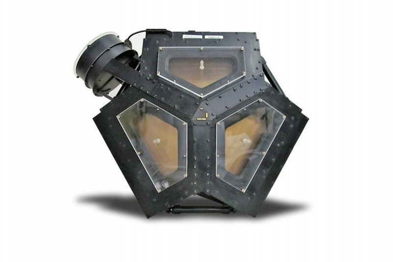 The Plasma Science Experiment showing the three sunward-pointed cups pointing in