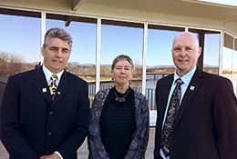 s David Lindenmayer, Tessa Morris-Suzuki and Eelco Rohling at the announcement.