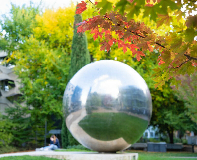 The ANU science precinct in autumn.