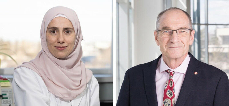 Nada Abu Ghazaleh, left, and Walter Herzog