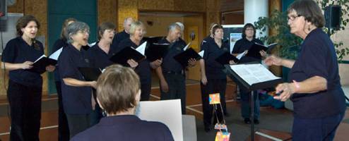 At campus health center, Tangy Voce provides 'emotional therapy' and a chance to sing during the workday