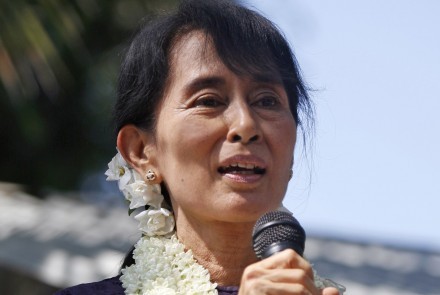 Aung San Suu Kyi in 2011. 
Photo by Htoo Tay Zar / OpenMyanmar project /Wikipedi