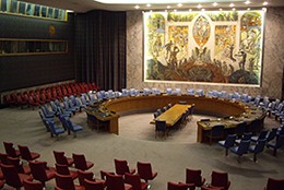 UN Security Council Chamber, photo taken from