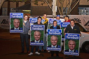 Forgotten people? Supporters of Malcolm Turnbull (above) during last year&rsquo;