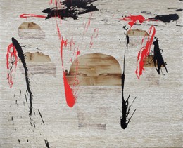 Dadang Christanto, The water flows far away (River series), 2009, acrylic on can