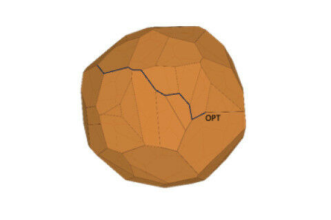 Figure 1. Path to the Optimal Vertex on a 3D Polytope
