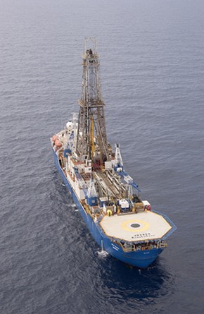 JOIDES Resolution, the flagship of the Integrated Ocean Drilling Program (IODP).