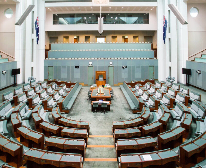 An empty house of representative in federal parliament
