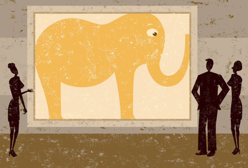 Sleeping next to an elephant