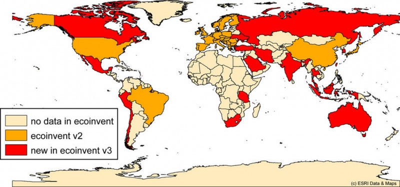 Country-specific life cycle inventories of power supply worldwide in the LCA dat