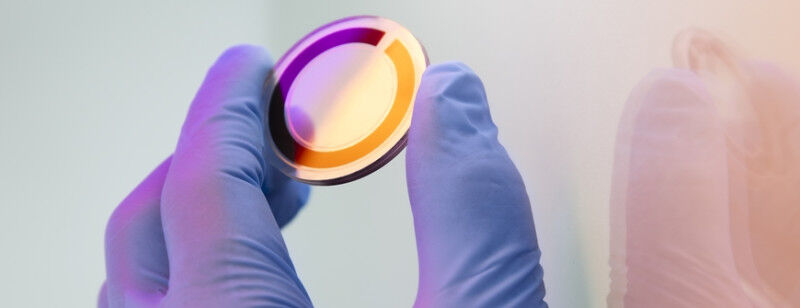 Printed solar cells from Perovskia Solar, one of Empa’s spin-offs, at CES