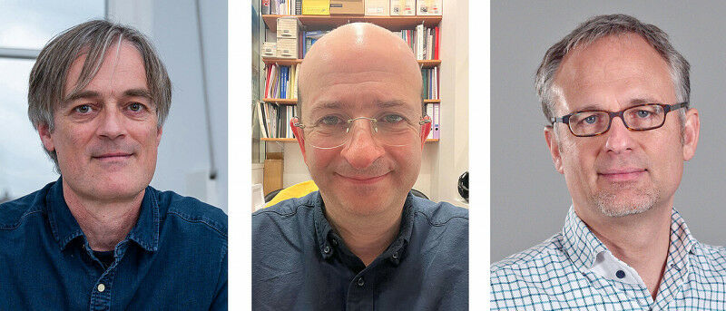 s Christophe Zimmer, Ivo Boneca and Mark Br�nstrup (from left) receive an ERC Sy