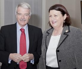 UCL
President and Provost Professor Malcolm Grant with M�ire Geoghegan-Quinn
